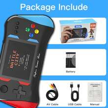 YASUHISA Consola de juegos portátil para niños y adultos, visualización LCD de 3.5 pulgadas, consola de videojuegos de mano retro, precargada, 500 videojuegos clásicos retro con batería recargable - Negro - Ver 6