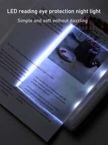 1pc Eye-Care Reading/Study Lamp, LED Flat Reading Light, Multifunctional Student Learning Non-Glare Reading Light, High Clarity Bright Whiteboard, No Flicker More Eye-Protective, Bedside/Bedroom Reading Lamp, Small Area Illumination, Won't Affect Others (3 Batteries Required, Not Included)