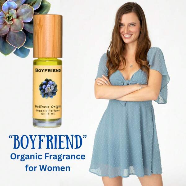 Wellness Origin Boyfriend Organic Fragrance | 100% Natural Essential Oil Blend | Apple Blossom And Lilac | Inspired By Claudia Varga's Song | No Synthetic Ingredients | Perfect For Women And Men, Holiday Gifts