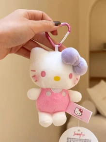 1 chaveiro de pelúcia - chaveiros fofos da Hello Kitty, acessório de presente pequeno e fofo, pingente de anime, decoração criativa de mochila para casal (algumas partes podem ser aleatórias)