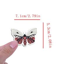 50 piezas Pegatinas de polilla, pegatinas estéticas de vinilo para scrapbooking, diarios, portátiles, parachoques, patinetas, botellas de agua, dibujos animados, cascos y coches