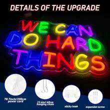 1PC Graffiti Lettering Neon Signs, Hanging Neon Signs, USB Interface, Adjustable LED Lights, Light Strip Design, Acrylic Backboard, Bar, Home, Holiday Decorations, Birthdays, Holiday Gifts