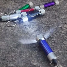 迷你钥匙扣 LED 手电筒，袖珍应急灯，铝合金带 5 个 LED 灯泡，适用于户外露营、夜间散步、旅行、生日庆祝、公司活动、节日聚会等 - 5LED燈 - 查看 8