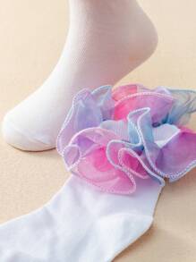 1 Cặp Vớ Công Chúa Nhảy Múa Bằng Cotton Cho Bé Gái Có Ren 3D - Nhiều màu - Xem 3