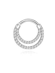 BESTEEL 1 buc inele septum 16G cercei Daith inele nas inel oțel inoxidabil CZ opal cartilaj Helix cercei tragus septum clicker piercing bijuterii
