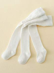 3 Pcs/Set Babies Solid Color Mesh Pantyhose, Suitable For Spring/Summer - Multicolor - View 2