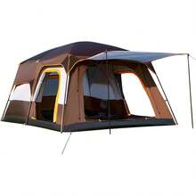 JeeLeeko Casa de Campaña Portátil,Tienda de Campaña para 4-6 Personas,Tienda Familiar de Fácil Instalación,Tienda para Acampar Impermeable con Alfombra de Piso y Toldo de Puerta,Adecuado para Al Aire - 1 - Ver 1