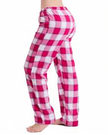 Active Club Cotton-Blend Flannel Pajama Pants For Women, Flannel Plaid PJ Pants For Women For Sleep And Lounge - Ombre hồng - Xem 4