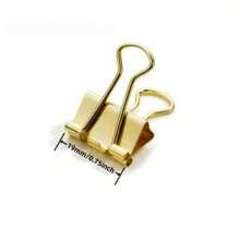 15 件金色金属活页夹，金属纸夹 - 小型，纸张和文件整理器，适合办公室和家庭使用