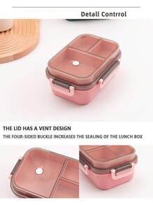 FoBianJie Conjunto de Caja de Almuerzo Bento con Tapa Transparente -3 Compartimentos, Recipiente Reutilizable para Preparar Alimentos con Cubiertos - Apilable, Manual, Lavado a Mano, Contenedor de Alimentos Cuadrado No Eléctrico, Apto para el Trabajo y Viajes - Multicolor - Ver 8