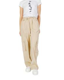 Pantalones cargo beige para mujer - Broncearse - Ver 1