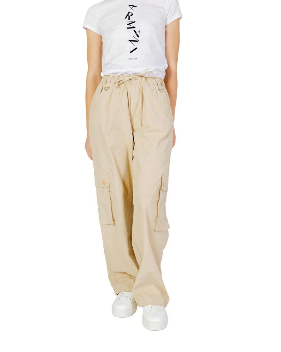Pantalones cargo beige para mujer - Broncearse - Ver 1