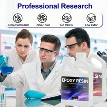 Kit de resina epoxi cristal transparente de 1000 ml/34 oz, pegamento de resina epoxi AB 1:1 con vasos de silicona, autonivelante, recubrimiento libre de burbujas y resina de colada para manualidades y artesanías DIY, joyería, posavasos, moldes