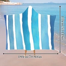 1pc Colorful Printed Hooded Beach Towel, Soft Quick Dry Anti-Sand Travel Blanket, Super Absorbent Lightweight Beach Poncho Towel Made Of Microfiber, Perfect For Beach, Travel, Gift For Family, Friends, Mother's Day Flowers, Personalized Gifts For Mom, Last Minute Gifts, Mother's Day Ideas, Mothering Sunday Gifts, Handmade Cards For Mum, Best Mother's Day Gifts Under $50
