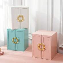 Large Faux Leather Jewelry Organizer Box With 5 Drawers - Elegant Storage Solution For Women And Teen Girls - 黑色 - 查看 8