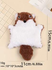 适合小猫小狗的柔软毛绒宠物娃娃 - 飞鼠形状，互动发声、咀嚼、牙齿清洁和伴侣娃娃