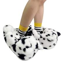 Waterproof And Thick-Soled Bear For Women Slippers And Plush Cotton Shoes Footwear Walking Comfort Slippers Girl Walking Shoes Flipflop Tsinelas - Đen và trắng - Xem 2
