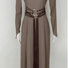 Cinturón de cuerda larga anudado para mujeres, cadena de cintura estilo nórdico, bruja, trol, cruzado, chamán, pagano, vikingo, accesorio para verano, escuela, otoño, Halloween