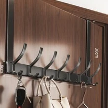 New Punch-Free Door Hooks, Over-The-Door Hangers, Extended Door-Mounted Clothes Hanging Racks, A Must-Have For Hanging Clothes. They Are Perfect For Bedroom Storage And Organization.,Over The Door Organizer,Clothes Hook,Wall Coat Hanger,Wall Adhesive Hook,Wall Organizer,Hanger Set,Photo Frame Wall - Multicolor - View 8