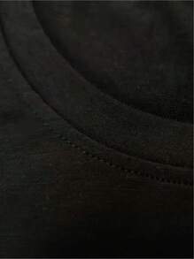 Camiseta inspirada en el Renacimiento de Harlem de los años 1920 - Arte abstracto vibrante del Mes de la Historia Negra, manga corta, cuello redondo, lavable a máquina - Ideal para celebraciones de primavera/verano/otoño - Negro - Ver 6