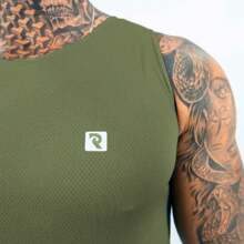 Dry Fit Tank Top Academia Furadinha Training - Army Green - View 2