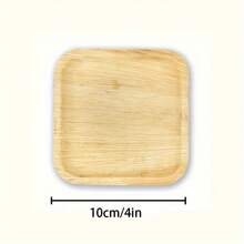 25pcs/50pcs 4-Inch Microwave-Friendly Disposable Mini Palm Leaf Plates, Mini Dipping Sauce Dishes For Holding Condiments, Dips, Ketchup, And Salsa Sauce, Suitable For Graduation, Home, Restaurant, Camping Tableware