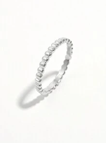 Vaerine 1pc Elegant Fashionable Refined Minimalist 925 Sterling Silver Geometric Design Ring, Gift For Women For Date, Party, Event