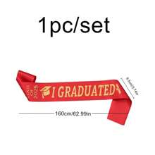 1 件 2025 届毕业绶带，“我毕业了”学校派对/庆典仪式配饰、摄影道具 - 彩色 - 查看 5