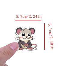 100 stuks stuks Possum-stickers Vinyl-esthetiekstickers Scrapbooking, dagboek, laptop, bumper, skateboard, waterfles, cartoon, bouwvakker, autostickers en -decals
