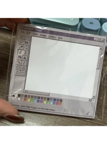 50/100/200pcs Vintage Computer Graphic Pad Sticky Notes, Drawing Memo Pads, Message Papers, Draft Papers, Suitable For School And Office, Weak Adhesive Or No Adhesive - 50 Sheets/Pack,School Supplies,Back To School