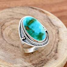 Vintage Spoon Ring - Fashionable Silver Plating With Vibrant Turquoise Inlay - Intricate Retro Floral Carving For Unisex Style - Perfect Accessory For Daily Wear Or Glamorous Parties