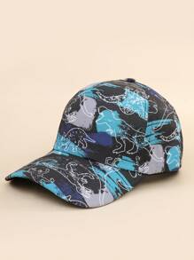 قبعة بيسبول 1 قطعة مطبوع عليها رسوم كرتونية للديناصورات للأطفال، قبعة صغيرة جميلة للبنات والأولاد للربيع والخريف، واقية من الأشعة فوق البنفسجية - 1PC - مشاهدة 1