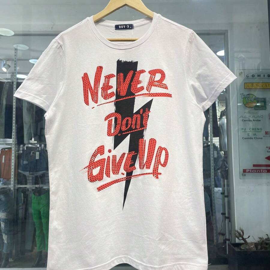 Playera Para Hombre Con Brillos y Estampado, Casual Para Cualquier Ocasión - Blanco - Ver 1