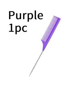 鼠尾，梳子钢针鼠尾碳纤维耐热梳理梳配不锈钢针尾，鼠尾提拉梳，适用于美发沙龙或家庭用品的造型梳 - 彩色 - 查看 20