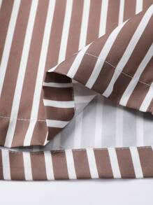 Men's Polo Print Set, Short Sleeve Striped Shorts, Suitable For Street & Outdoor Casual Wear - Multicolor - View 8