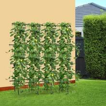 Gartenbogen, Gartenspalier für Kletterpflanzen, Kletterspalier mit Netz, Metallspalier für Gemüse, Obst und Blumen