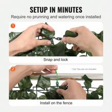 Ivy Privacy Fence, 59 X 98/39 X 98/96 X 72/24x16 Inch Artificial Green Wall Screen, Greenery Ivy Fence With Strengthened Joint, Faux Hedges Vine Leaf Decoration For Outdoor Garden, Yard, Balcony, Patio Decor. - 96 x 72 inch - 查看 5