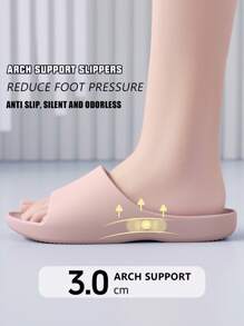 Chanclas de masaje rosas, sandalias suaves y cómodas para mujer, con soporte para el arco, material de EVA, de fácil deslizamiento, para el verano