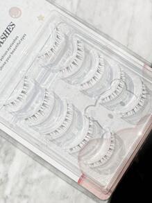 Outopen Bottom Lashes 5 Pairs Clear Band Wispy Natural Look Lashes Japanese Manga Style Spiky Anime Lower Lashes Dramatic DIY Cosplay Bottom Eyelashes Reusable Strip Lashes,Lashes,Eyelashes,Fake Lashes - Spiky Manga Lashes - View 4