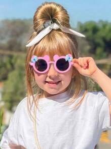 2/3pcs Kids Cute Bear & Bow Eyeglasses Frame, Children Fashion Glasses, Card Display Only, Shipping Not Included