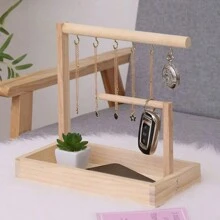 1 套入口储物盒、桌面展示架、鞋架装饰、木质材料收纳架，用于存放钥匙、手表、手镯、眼镜、小物品，保持家居整洁