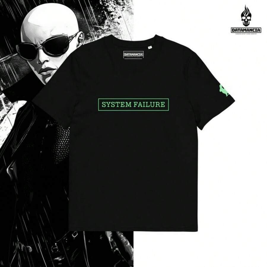 T-Shirt  System Failure N.1 [Unisex, Organic Cotton] Limited Edition - Black - View 1