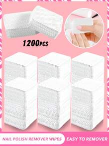 Nail Remover Pads,20-1200 PCS Lint-Free Nail Polish Remover Wipes - Non-Woven Soft Pads For Gel Polish, Eyelash Extensions & Nail Art | Professional Salon-Grade Wiping Pads, Gentle Makeup Remover For Manicure, Pedicure & Lash Glue,Nail Supplies,Nail Art Tools