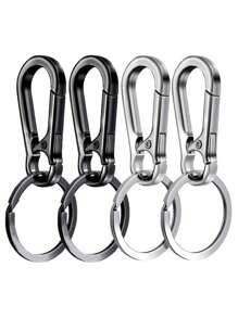 4/8/12pcs Mountaineering Carabiner Keychains Metal Climbing Carabiner Shaped Keyring Keychain Clip Hook Storage Box For Men Car Keychain Finder Travel Essentials