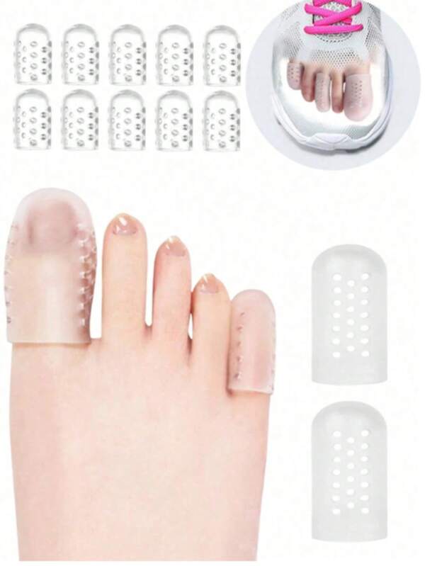 5 Par De Protetor De Dedos Dos Pés Dedeira Para Calo