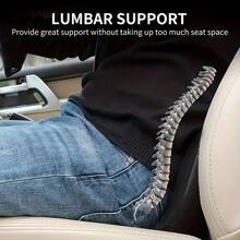The 1pc Memory Foam Car Seat Cushion Relieves Sciatica And Lower Back Pain During Driving, And Eases Fatigue - màu đen - Xem 6