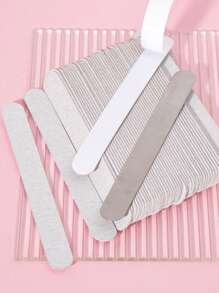 50 stuks, 100/180/240 grit vervangbare nagelvijlset, elliptische nagelvijlen, herbruikbare roestvrijstalen basisbordvijlen voor nagels, voor manicure