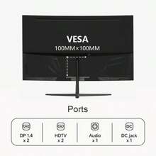 GAWFOLK 32 Large Curved Screen, Exclusive Computer Monitor For E-Sports Games, 1500R PC Screen 165hz 3440x1440, Curved Computer Screen, Support FreeSync, Support Wall Mounting, The Best Gift For Boyfriend, Husband And Dad, Must-Have Gift For Christmas Carnival