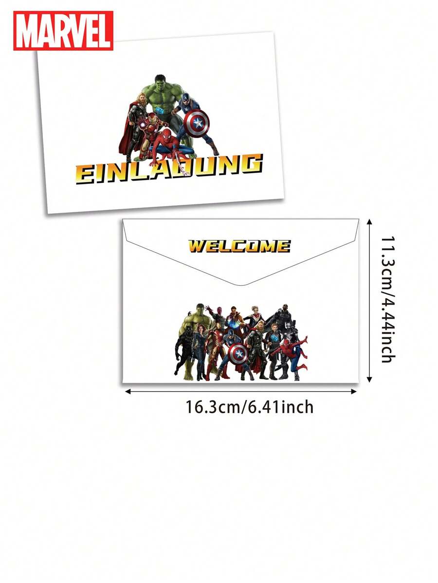 BestaFiesta 36 Invitations D'Anniversaire Licorne Pour Enfants Avec Enveloppes Pliables Et Autocollants Holographiques~p122091898