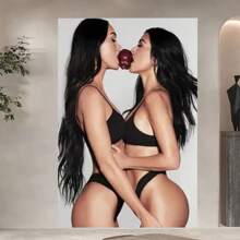 Framed  Megan Fox Canvas Wall Art - Elegant Celebrity Poster For Bedroom & Office Decor,  Perfect For Room DecorFor Valentine's Day, 2025, Mother's Day, Halloween, Christmas, Birthday And Other Holiday Decorations - Framed - View 2